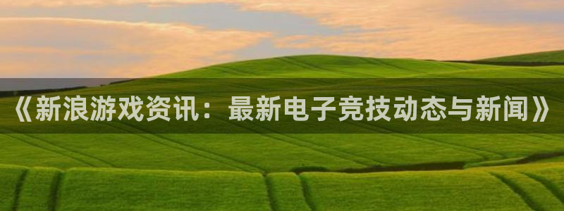 杜邦娱乐：《新浪游戏资讯：最新电子竞技动态与新闻》
